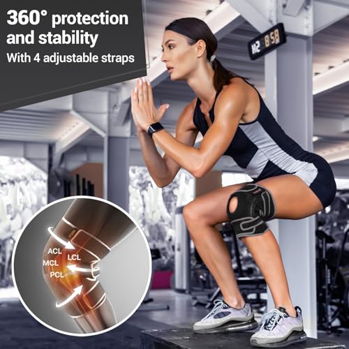 DR. BRACE ELITE Knee Brace with Side Stabilizers & Patella Gel Pads - color: Mercury, size: Small