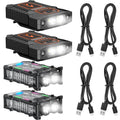 Pawfly 4 Pack Clip-on Flashlight, LED Rechargeable Hat Clip Light