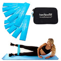 USA 14" x 3" Extra Long Latex Free Mini Loop Bands in 3, 5, 10 Pack Sets. 10 Strengths for Resistance Training, Stretching, Yoga, Toning. Plus an Exclusive iPhone App and E-Book. - color: m. Sky Blue MEDIUM+ Loop Band 10 Pack