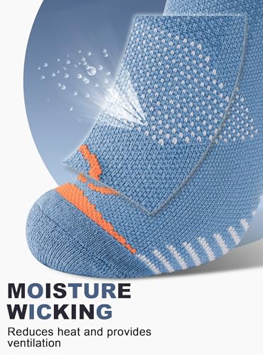 Trusiel Ankle Compression Socks for Women Running Moisture Wicking 5 Pairs - color: Violet, size: 9.5-12
