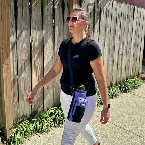 Arca Gear 40 oz Hydro Carrier - Insulated Water Bottle Sling w/Carry Handle, Shoulder Strap, Wallet and Two Pouches - The Perfect Flask Accessory (Lavender Purple) - color: Lavender Purple