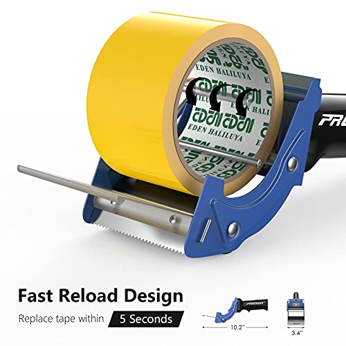 Fast Reload 3 Inch Wide Large Tape Gun Dispenser Packing Packaging Sealing Cutter (TG04-BLU)