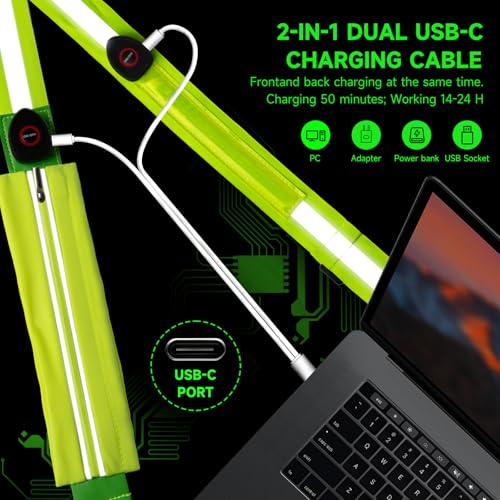 LED Reflective Belt Sash Gear, Reflective Running Gear for Night Walking