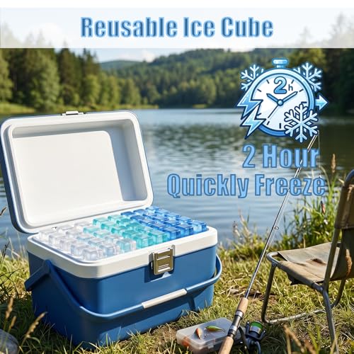 25 Pack Reusable Ice Cubes, Refreezable Plastic BPA-Free Ice Packs for Drinks,Coolers,Lunch Boxes, Non-Diluting Ice Cube without Diluting Drinks for Outdoor Party Ice Bath Coffee Whiskey Beer - size: 25