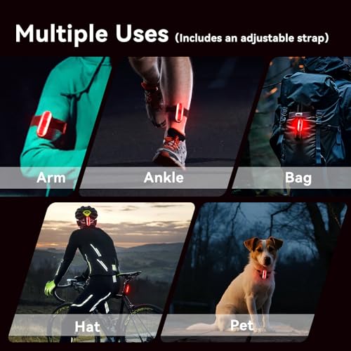 Venzio Battery-Free Magnetic Safety Light, Satefy Running Light with Belt