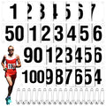 Hanaive Running Bib Numbers for Marathon Sports - style: 1-100 Number