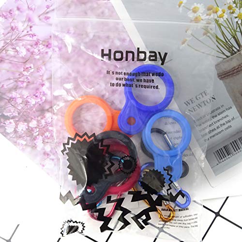 Honbay 5PCS Silicone Water Bottle Carrier Water Bottler Holder with Metal Keychain Clip Ring for Outdoor Activities or Daily Use