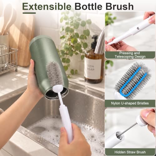XANGNIER Water Bottle Cleaner Brush Set for Owala 64 oz Water Bottle,6 Pcs - size: 6 pack