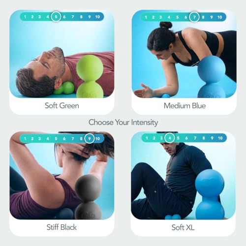 RAD Roller XL Peanut Roller Ball Massager - Soft Density Peanut Massage Ball - Myofascial Release for Back, Feet, Neck, Psoas - Suboccipital Release Device, Thoracic Spine Roller Balls - style: XL/Soft Density