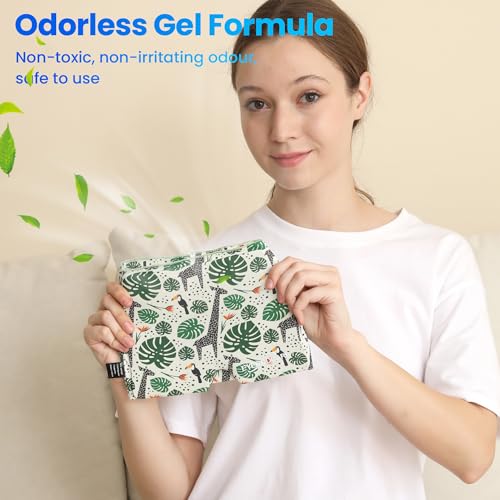 Migraine Relief Cap, Reusable Cold Compress Headband,1pcs - color: Rainforest‑eyemask