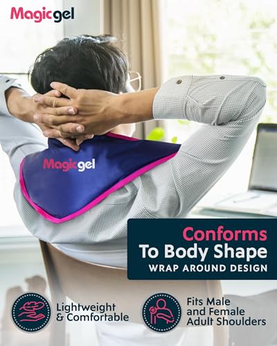 Magic Gel Neck Ice Pack - Reusable Cold Wrap for Neck, Shoulders and Back - Soft and Flexible Freezer Pack for Icing Necks, Shoulder, Upper Body Muscles - Stays Cool for 25 Minutes - color: Neck Ice Pack