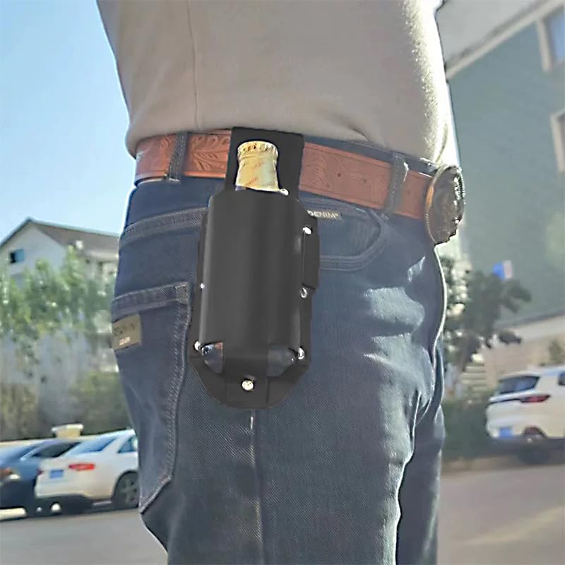 Wixine 2Pcs Outdoor Hiking Wine Bottles Waist Beer Belt Climbing Beverage Holster Holder Portable