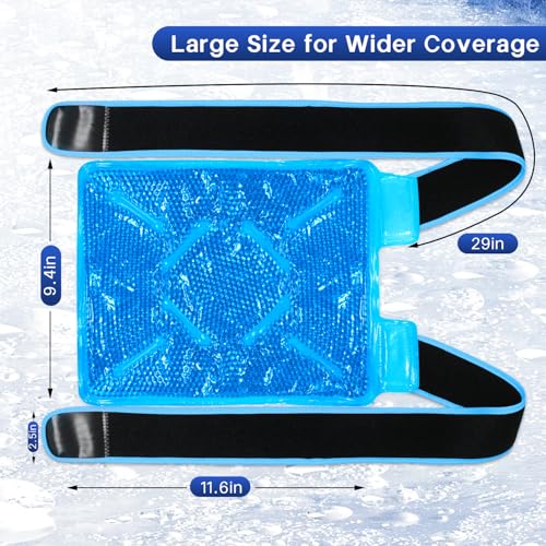 Knee Ice Pack Wrap for Pain Relief 2 Pack, Reusable Gel Cold Therapy, Blue - color: Blue-2 Pack
