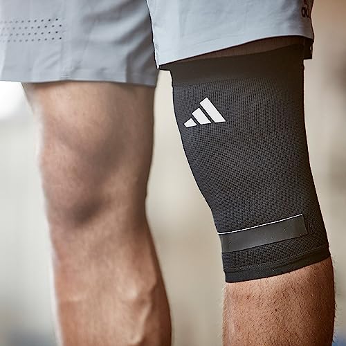 adidas Performance Climacool Knee Support Sleeve - Knee Sleeve for Support, Training, and Competitions - Ergonomic Design, Silicone Grip, Breathable Seamless Design - Black, Large - size: Large, style: Knee Support