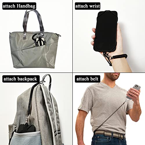 Prime Comfort Phone Tether with Silicone Phone Holder and Carabiner Clip - size: Tether