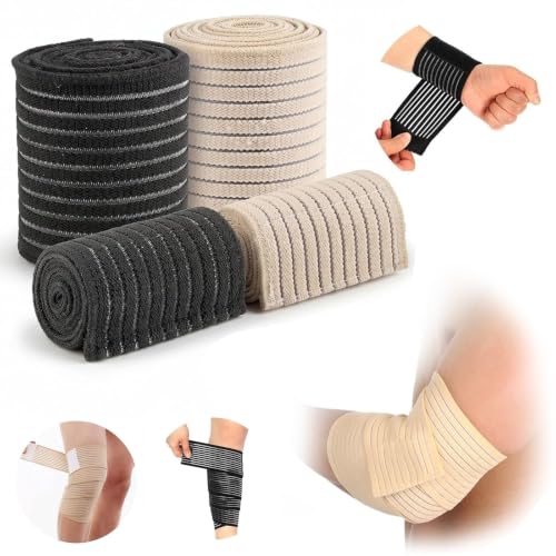 Calf Compression Sleeves 4 Pcs Adjustable Wrap Knee Ankle Wrist