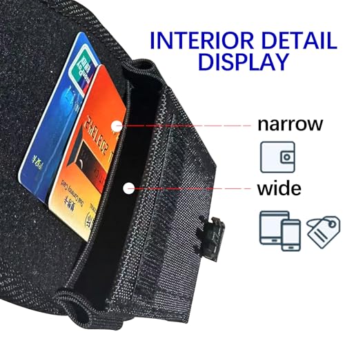 Heavy Duty Nylon Phone Holster with Built-in Card Slot, Vertical & Horizontal Belt Clip Pouch for iPhone 16/17 Pro Max & Galaxy S24/S25 Ultra