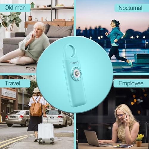 Personal Safety Alarm for Women – Superior Loud Siren & SOS Strobe - color: Aqua