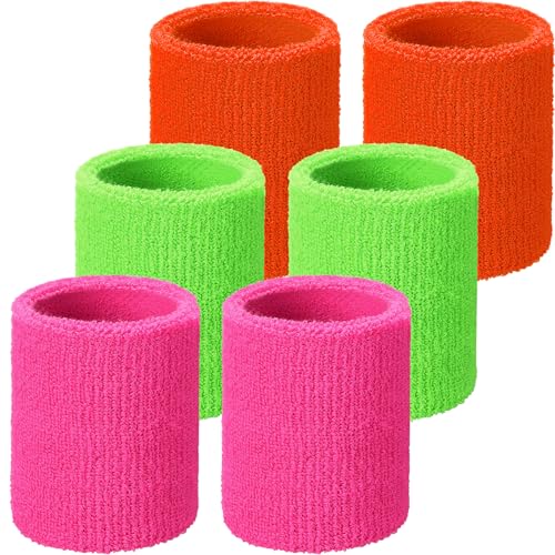 WILLBOND Wrist Sweatbands - color: Fruit Green, Orange, Rose Red