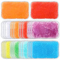 TrelaCo 8 Colors 24 Pcs Gel Bead Ice Pack 4 x 6 Inch Reusable Hot Cold Pack - color: 8 Colors