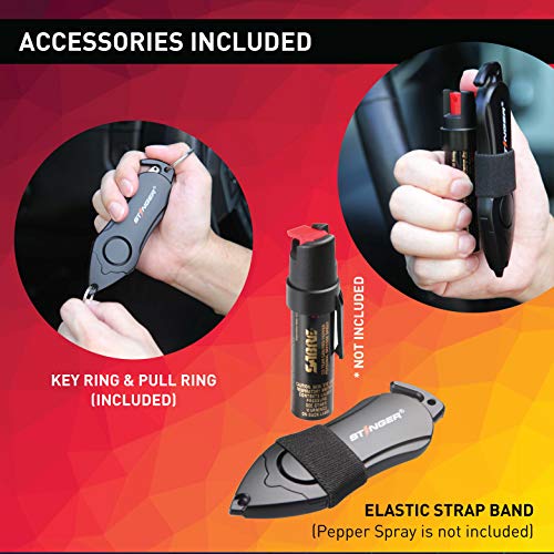 Stinger USA 140dB Siren Personal Safety Alarm Keychain Emergency Tool - color: Twin Rose