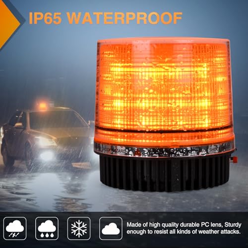 Nilight 18LED Strobe Lights Amber Wireless Rotating Beacon Light - color: Amber