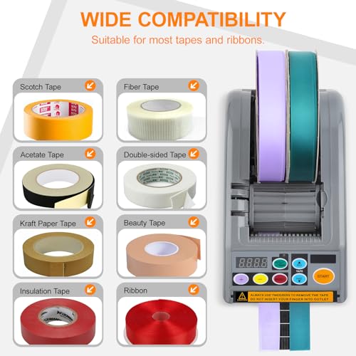 Ribbon Cutting Machine, 999mm Automatic Tape Dispenser, Dual Modes for Precision Cutting, Ideal for Factories, Schools, Gift Shops, and Home