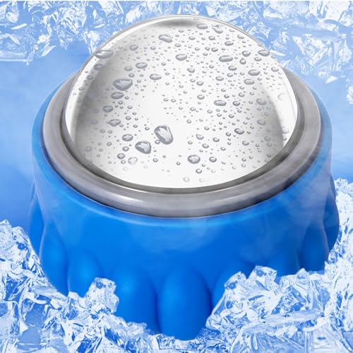 Massage Ice Roller Ball Cold & Heat Therapy Tissue Relief Muscle Recovery - color: Blue and Gray