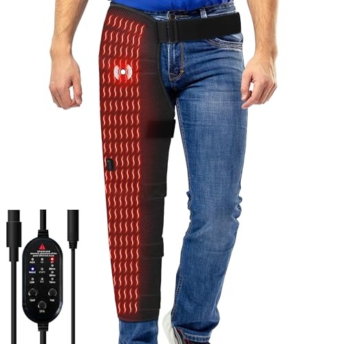 Leg Heating Pad Massager, Heating Pad for Legs with 3 Vibration and Heat Settings, Heating pad for Knee & Thigh & Calf Pain Relief, Adjustable Size