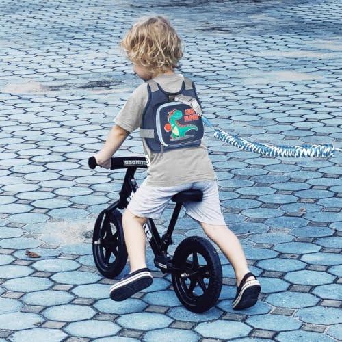 Accmor Toddler Leash, Cute Dinosaur Baby Harness Leash Anti Lost Wrist Link - color: Navy Blue/Dinosaurs & Basketball