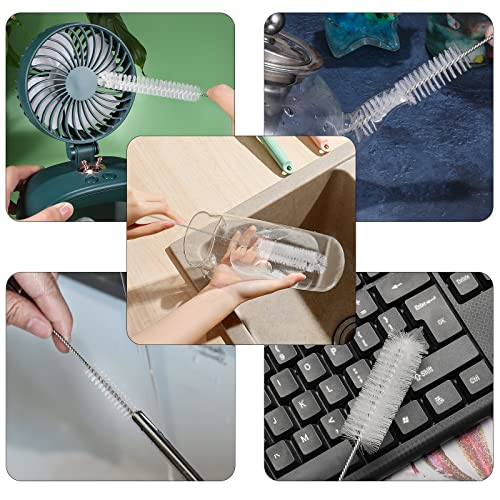 CiaraQ Bottle Cleaning Brushes, 9.8 Inch Nylon Tube Brush Set - color: White, size: 9.8 Inch (10pcs)