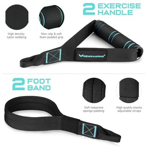 Pilates Bar Kit with Resistance Bands, Pilates Workout Equipment for Women - color: Blue