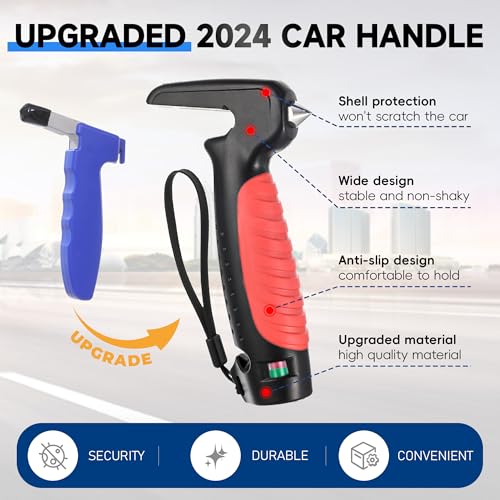 4 in 1 Car Door Handle Assist for Elderly 2PCS - Multifunction Car Transfer Aid - Help Elderly Get Out of Car, Auto Cane Portable Vehicle Support Handle for Seniors, Handicapped, Max 450 Pounds - size: 2pcs