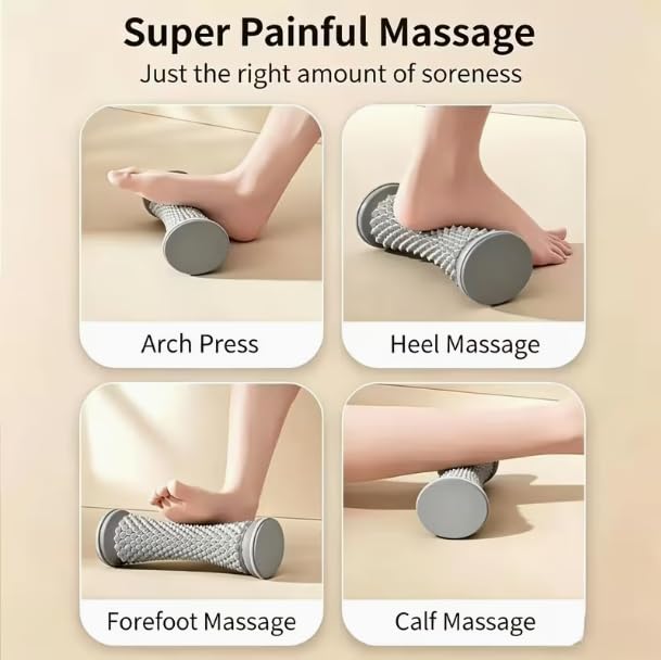 Foot Massager Roller, for Plantar Fasciitis Relief, Foot Massage Tools Portable, Deep Tissue Muscle Massage, for Foot Arch and Heel Pain - Grey