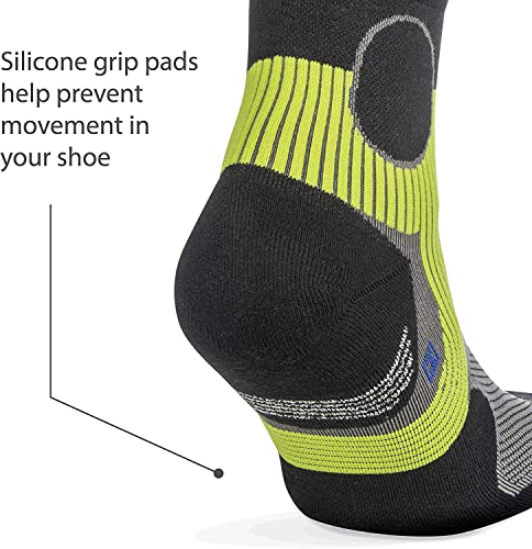 Quarter Support Socks by Balega - color: Light Grey/Black, size: Medium