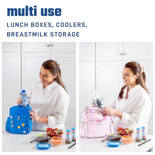Fit & Fresh Cool Coolers Soft Ice Packs for Lunch Bags & Coolers, 2pk - color: Blue Floral (2 Pack)