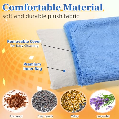 Cozypower Mini Heating Pad Microwavable Hot Cold Pack Reusable,Blue - color: Blue
