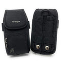 Perilogics Tactical MOLLE Phone Holster for Men, EDC Cell Phone Pouch with Belt Clip, Durable Nylon Belt Phone Holder Fits iPhone 17/16/15/14 Pro Max, Samsung S25/S24 Ultra with Rugged Case - color: Black-Molle