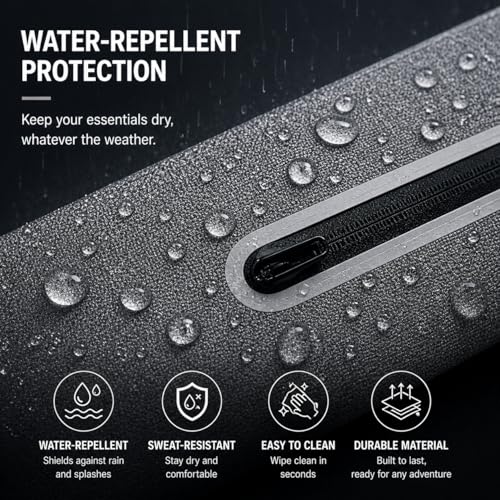 Slim No-Bounce Running Belt - Waterproof Exercise Waist Pack for Marathons, Hiking & Dog Walking - Hidden Travel Money Belt for Phones - color: Light Gray