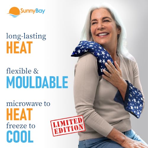 SunnyBay Heating Pad, Neck and Shoulder Wrap, 6x11 inch, Blue Star - color: Blue Star