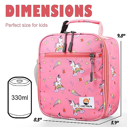 CaCTOUR Lunch Box Kids,Premium Insulated Lunch Bag for Girls Boys,Soft Bag Mini Cooler Back to School Thermal Reusable Lunch Bag for Work School Picnic (Star Rainbow) - color: Star Rainbow
