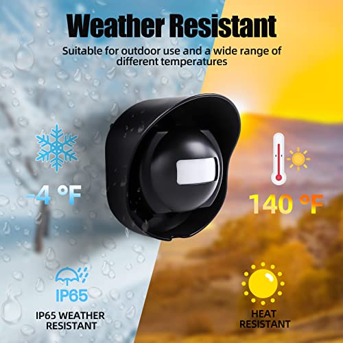 328ft Range Wireless Driveway Alarm, Outside Motion Sensor Alarm - color: Black