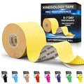 SB SOX Pro Kinesiology Tape, Synthetic Latex-Free, 16 ft (Yellow - Uncut) - color: Yellow - Uncut