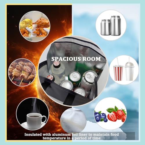 12Pcs Insulated Lunch Bags Disposable Cooler Thermal Grocery Take Out Bag for Food Delivery Party Drink Picnic Holiday, Navy Blue - color: Navy Blue, size: 9.45"(H) x 9.45"(L) x 5.91"(W)