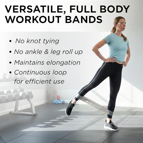 THERABAND Resistance Band Loop Set of 3, Exercise, 12", Black/Silver/Gold - color: Black/Silver/Gold, size: 12 inch