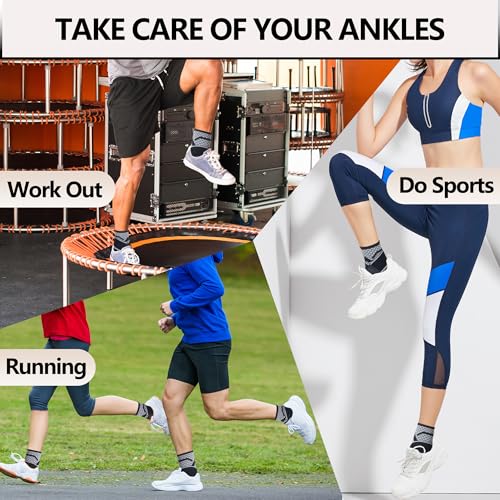 Ankle Compression Sleeves (1 Pair)-Ankle Brace for Achilles Tendonitis, Sprain, Pain Relief, Plantar Fasciitis Ankle Support Socks with Adjustable Strap for Women & Men-XL - size: X-Large
