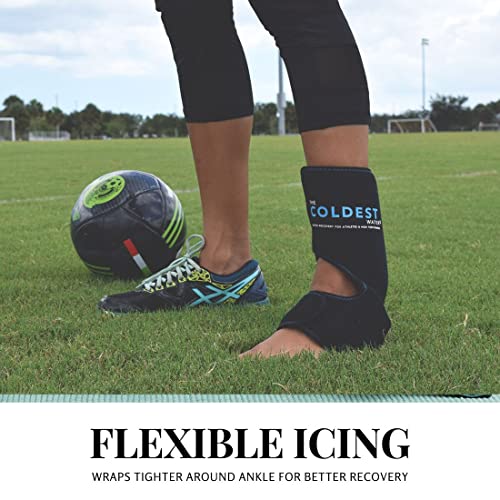 Coldest Foot Ankle Achilles Pain Relief Ice Wrap with 2 Cold Gel Packs | Best for Achilles Tendon Injuries, Plantar Fasciitis, Bursitis & Sore Feet Built for Cold Therapy (2-Pack) - color: 2-Pack