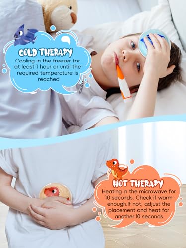 Kids Ice Packs for Boo Boos, 6 Pcs, Baby Small Gel Ice Packs for Injuries - style: Dinosaur Kids Ice Packs - 6 Pack