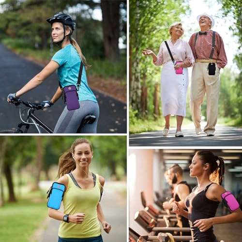 Phone Holder for Running Armband,Cell Phone Purse Small Crossbody Bags for Women Men Kids Pouch,iPhone 11 12 13 14 15 16e 16 17 Pro Max Xs X Xr Plus Mini Galaxy Ultra S26 S25+ Note Arm Bands - color: 6-Black with Crossbody Strap&Hook