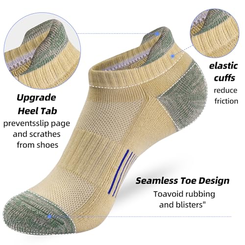 ATBITER Women's Ankle Socks Cushioned Running Athletic No Show Socks-6Pairs - color: 6pairs Colorful-cute, size: 8-10